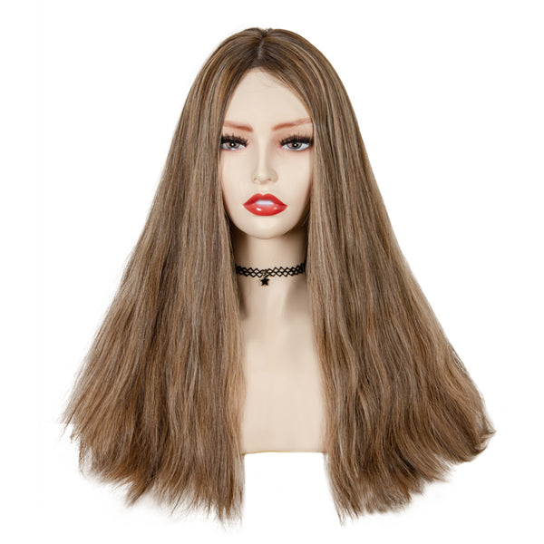 Highlighted Natural Wave European Human Hair jewish wig kosher silk top full lace For Women