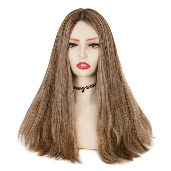 Highlighted Natural Wave European Human Hair jewish wig kosher silk top full lace For Women