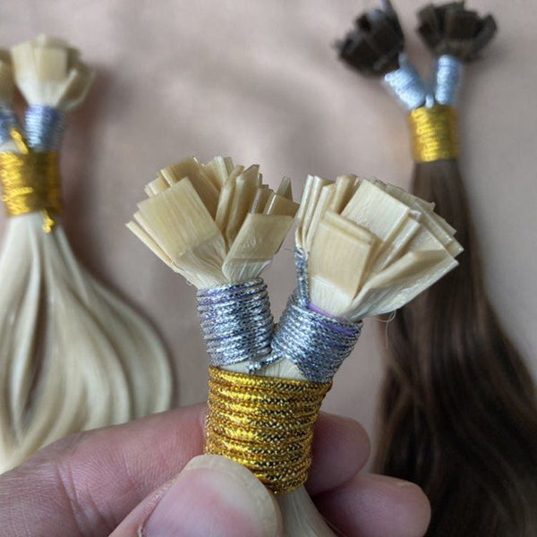 Flat tip hair extension