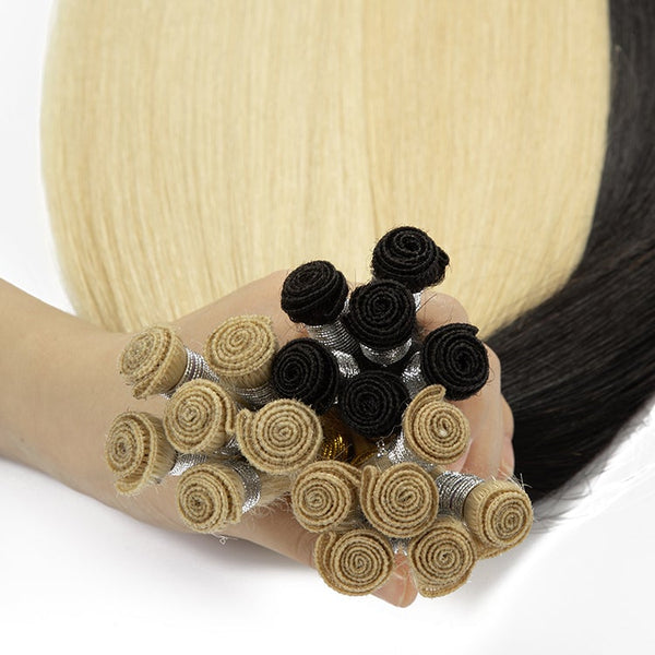 hand tied weft hair extension