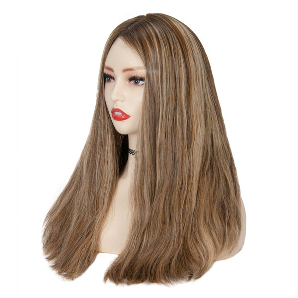 High Quality Jewish Mongolian Hair Kosher Wig 4X4 5X5 Silk Top With Front Lace Jewish Wigs